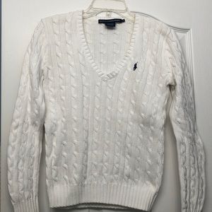 White Ralph Lauren v-neck sweater